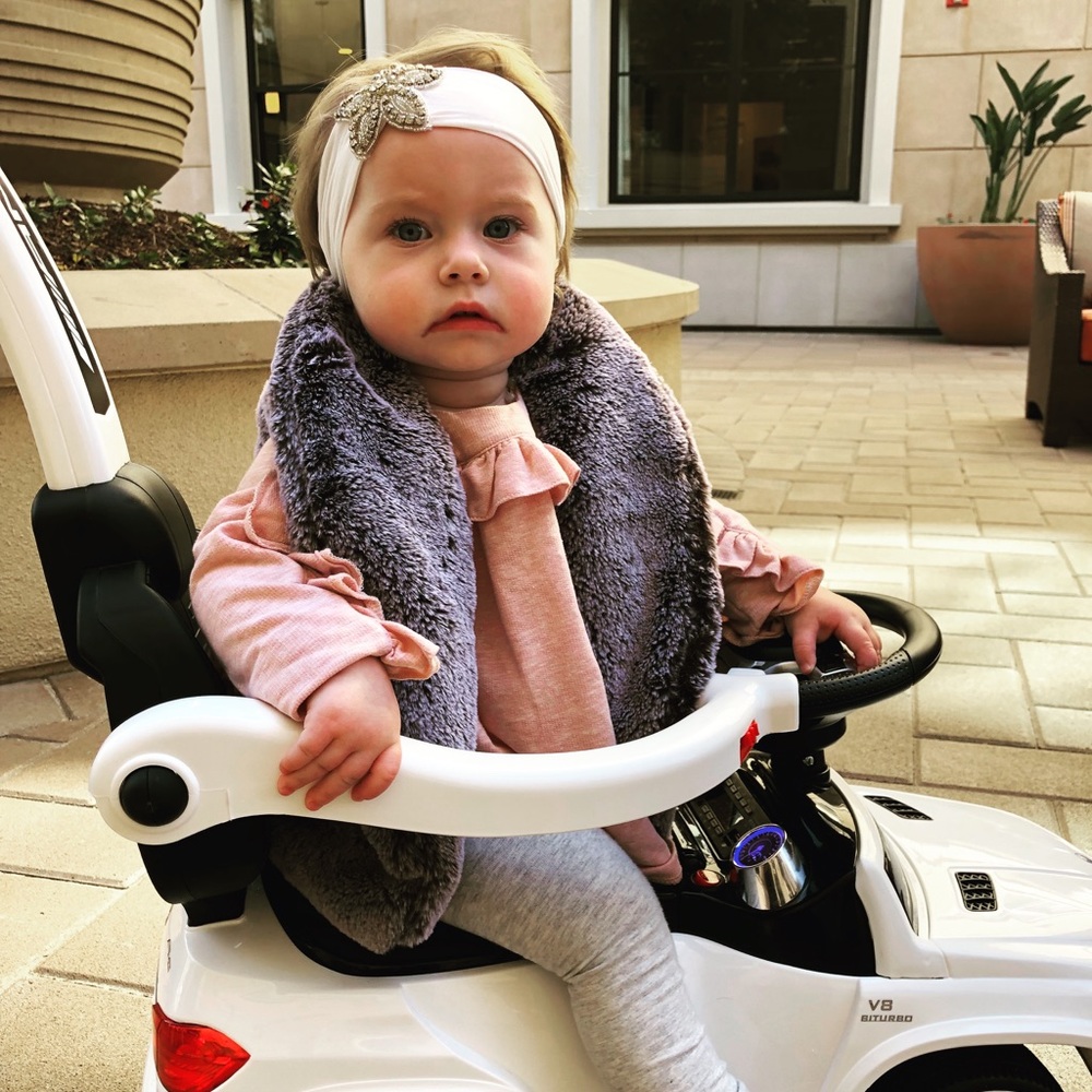 Miniclasix Grey Faux Fur Vest